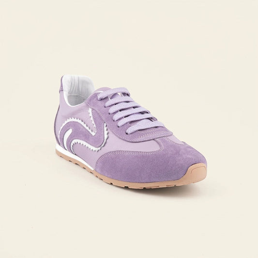 MrCalvano Pure Motion lila rengi süet ve deri detaylı modern günlük sneaker modeli