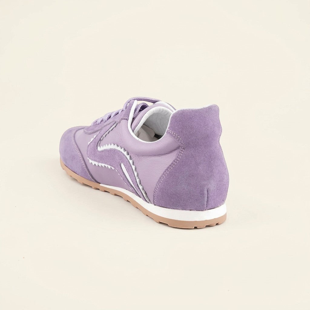 MrCalvano Pure Motion lila renkli, deri ve süet detaylı, modern tasarımlı konforlu günlük sneaker modeli