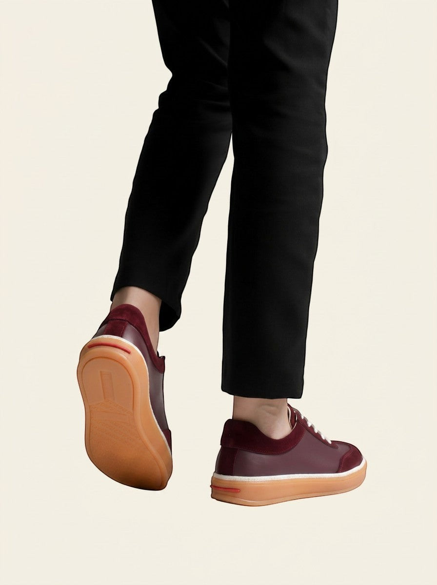 MrCalvano Urban Retro bordo deri ve süet detaylı, esnek tabanlı günlük sneaker modeli